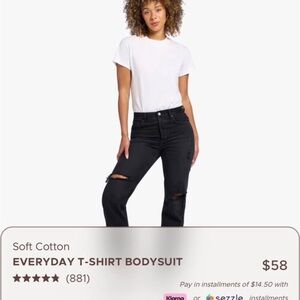 NUUDS White Cotton T-Shirt Bodysuit